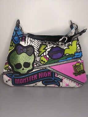 Monster High Hand Bag Emo Goth Women's Black Y2k Glitter 2013 Like New Pop